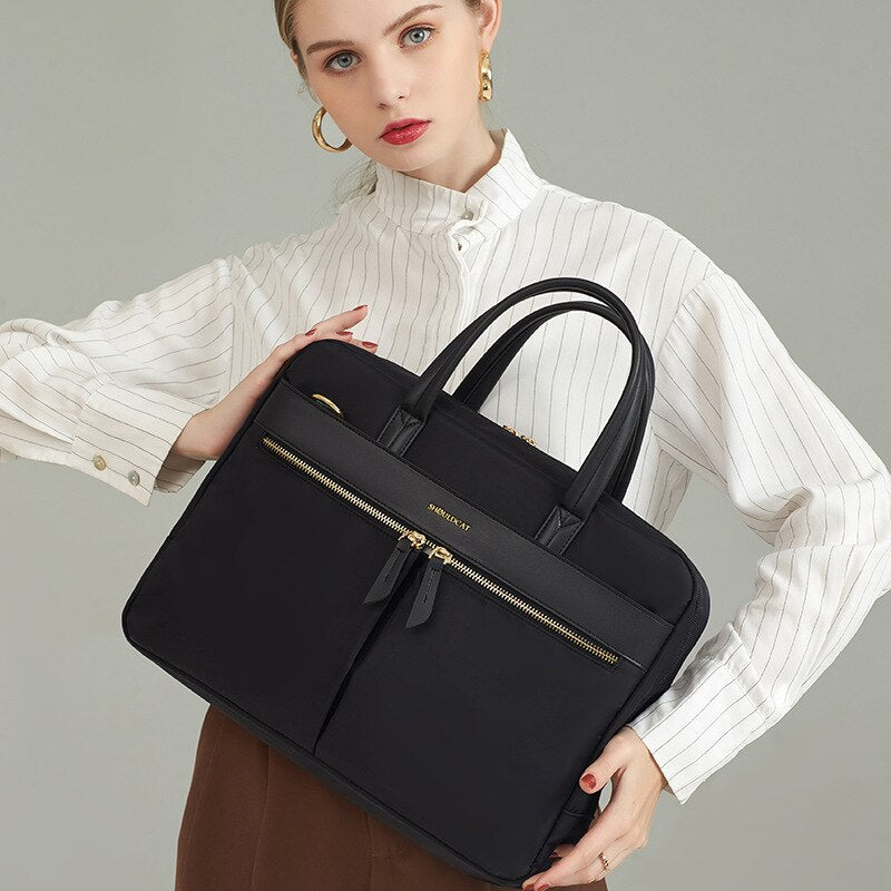 OYIXINGER Women's Briefcase Business Tote Messenger Bags For Female A4 Document Storage 13 14 15 Inch Laptop Bag For Macbook Hp