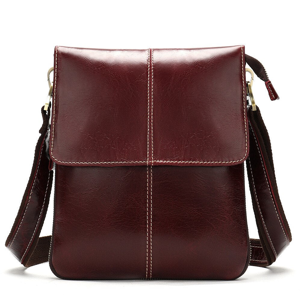 Men's Shoulder Bag For Men Oil Leather Small Messenger Bag Men's Genuine Leather Crossbody/males Bags For Men Handbag