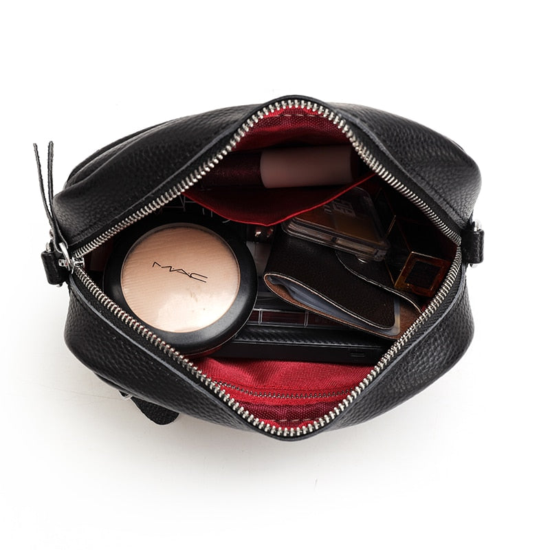 New Vintage Crossbody Cowhide Cell Phone Shoulder Bag Genuine Leather Messenger Bags Fashion Daily Use For Women Wallet HandBags