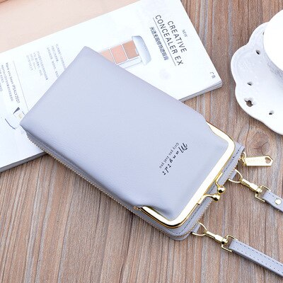 Women Bag Big Screen Phone Bag Women's Wallet Long Zipper Shoulder Bag Fashion Messenger Bag Coin Purse Leather Crossbody Wallet