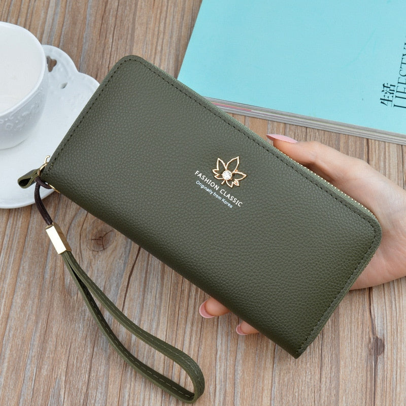 New Trends Wallets Women Luxury Brand Design Long Wallet Zipper Purses Female Short Coin Purse Credit Card Holder