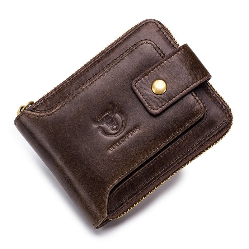 BULLCAPTAIN Brand men's Wallet Genuine Leather Purse Male Rfid Wallet Multifunction Storage Bag Coin Purse Wallet's Card Bags