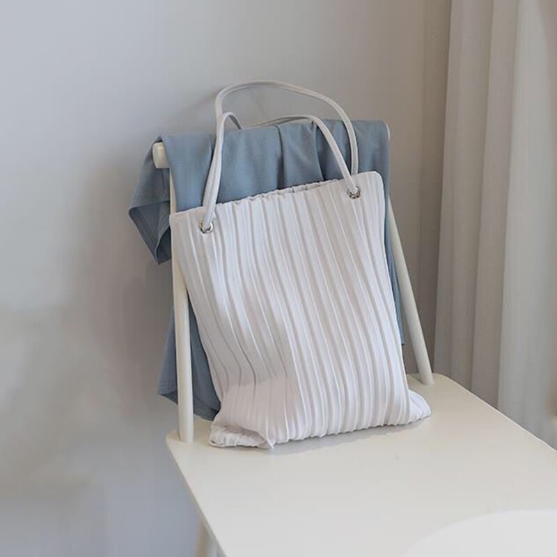 Shoulder Bags Women Solid Pleated Sweet Simple Large Capacity New Stylish All-match Designer Casual Totes PU Leather New Fashion