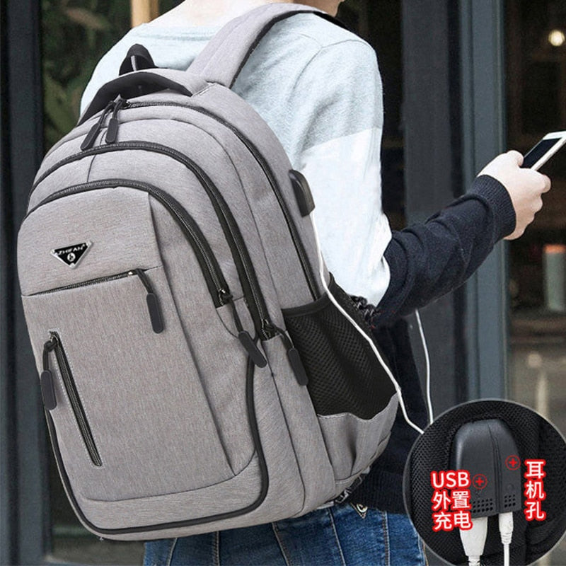Men USB Charging Laptop Backpack 15.6inch Multifunctional High School College Student Backpack Male Travel Business Bag pack