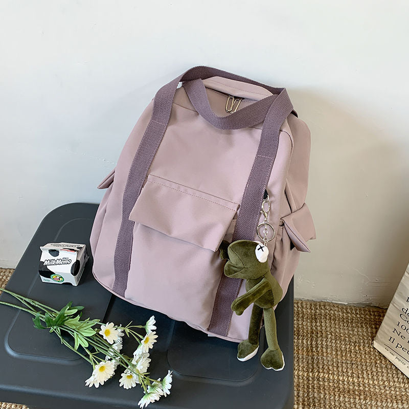 Backpacks Women Nylon Students Multi-pockets Safari-style Harajuku Ins Leisure Large Capacity Travel Bags Teenagers Chic Trendy