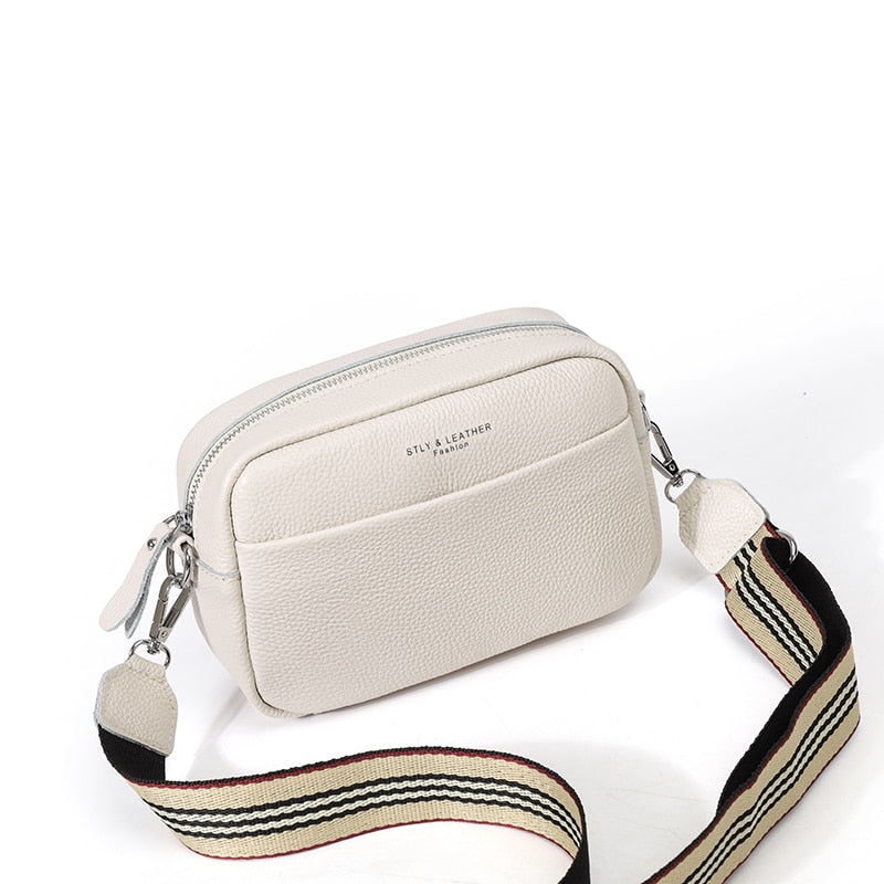 New Vintage Crossbody Cowhide Cell Phone Shoulder Bag Genuine Leather Messenger Bags Fashion Daily Use For Women Wallet HandBags