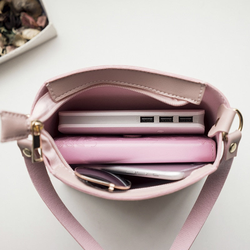 Fashion Casual Phone Coin Shoulder Bag Small Women PU Leather Messenger Bags Solid Clutch Zipper Crossbody Mini Bag