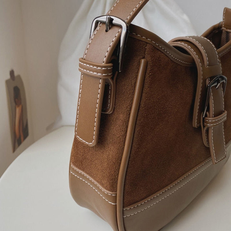 Shoulder Bags Women High Quality Brown Autumn Winter All-match Ladies Luxury Design Zipper Vintage Underarm Korean Ins Handbags