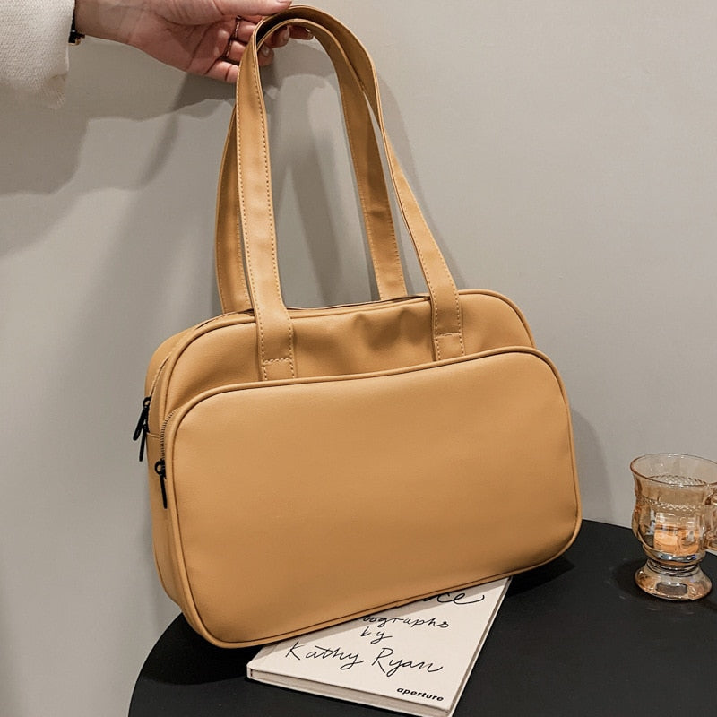 Women's Bag Large Capacity Business PU Leather Shoulder Fashion Simple Travel Ladies Designer Handbags Female Bags For Women