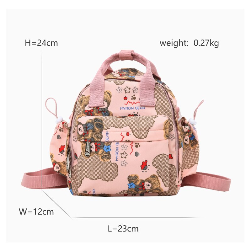 High quality cute printed backpack women's Kawaii multifunctional portable shoulder bag Fashion young female student school bag