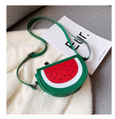 Lovely Children's PU Leather Red Messenger Bag Cute Girls Cartoon Shoulder Bags Princess Accessories Mini Coin Purse Handbags