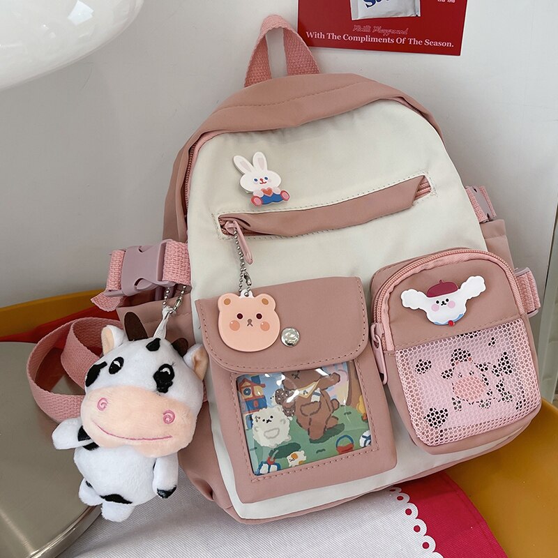 Summer Small Backpack Bag Women Cute Children's School Bags for Teenagers Female Ins Outing Dual-purpose Travel Backpacks Ladies