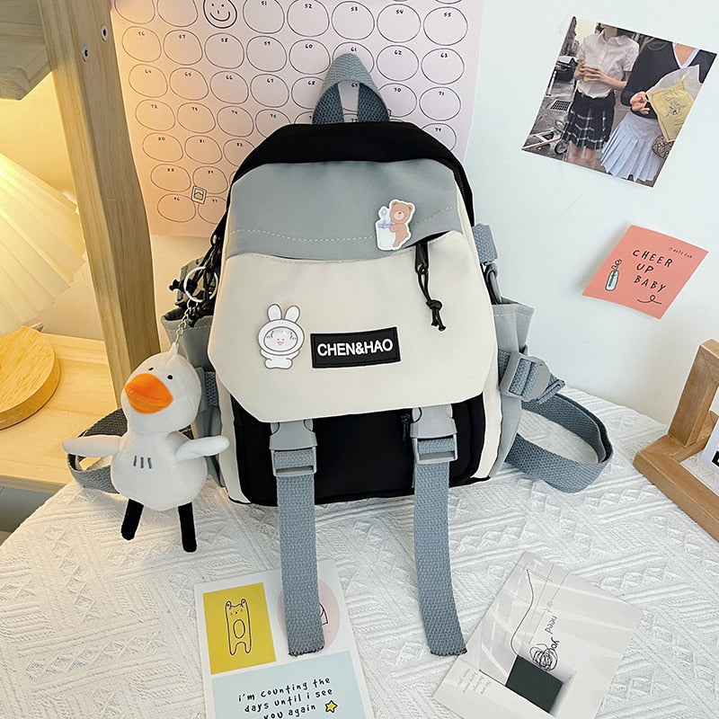 Small women's backpack girls school bag waterproof nylon fashion Japanese casual young girl's bag Female mini
