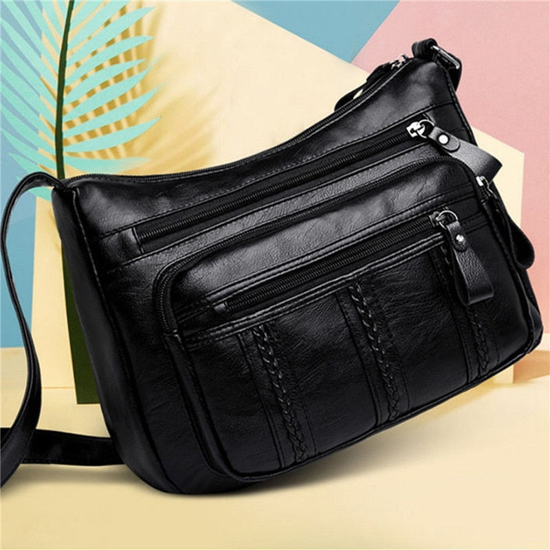 Women's Bag Middle-aged Bag Mother's Bag Fashion Multi-layer Large Capacity Single Shoulder Mother-in-law Buy Vegetable Bag