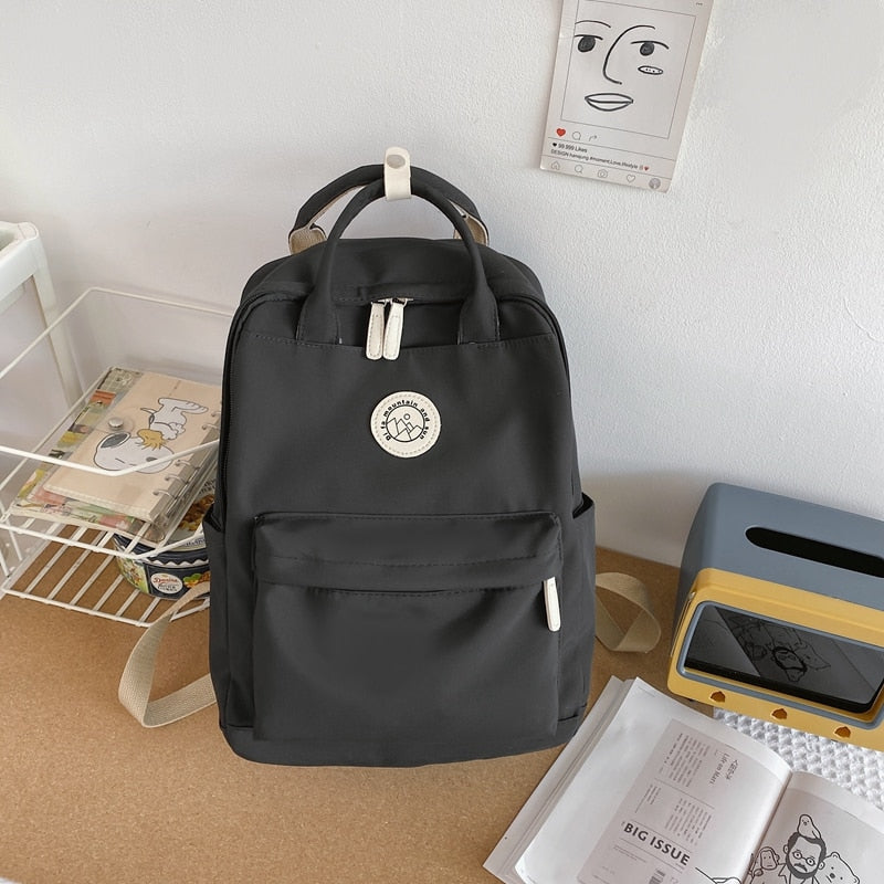 DCIMOR New Waterproof Nylon Women Backpack Female Multifunction Travel Bag Teenager Girls Korean Style Schoolbag Student Bookbag