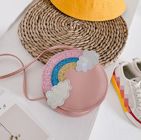 Lovely Children's PU Leather Red Messenger Bag Cute Girls Cartoon Shoulder Bags Princess Accessories Mini Coin Purse Handbags