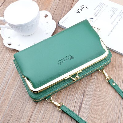 Women Bag Big Screen Phone Bag Women's Wallet Long Zipper Shoulder Bag Fashion Messenger Bag Coin Purse Leather Crossbody Wallet