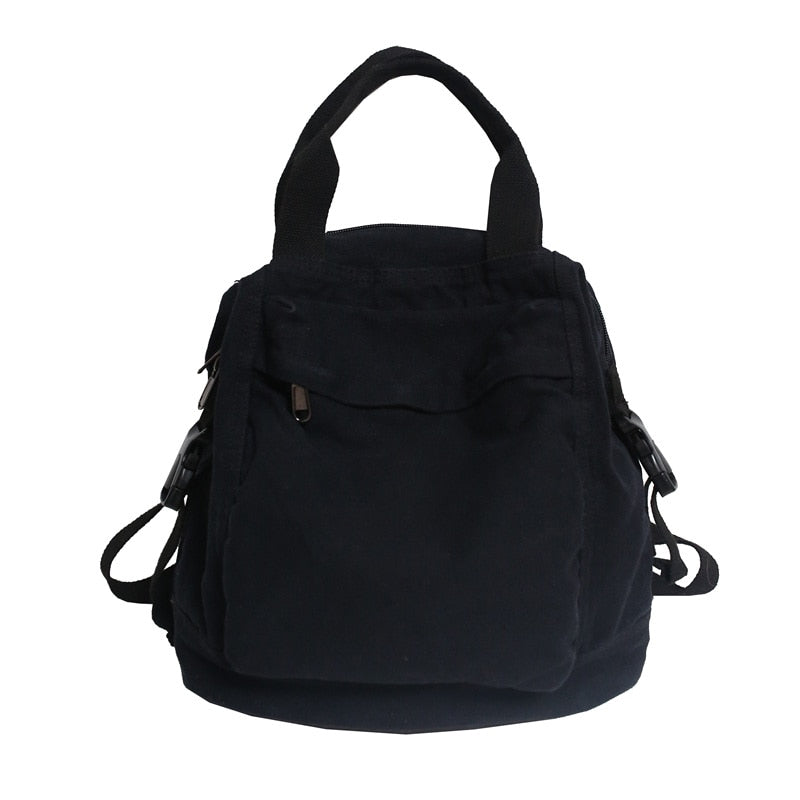 School Bag Student Shoulders Large Capacity Khaki Backpack Fashion Canvas Backpacks Female College Teen Computer Bag Mochila