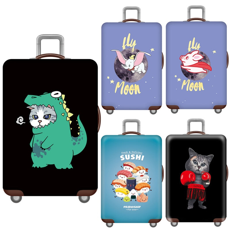 Animal Cartoon Elastic Luggage Cover,Suitcase Case Covers,Travel Accessories For 18-32 Inch Baggage,Trolley Trunk Dust Protector