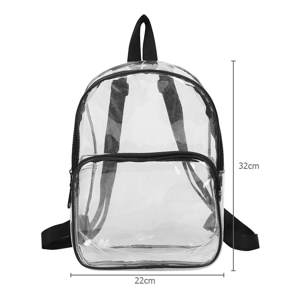 Transparent Backpacks Casual PVC Dual Shoulder Bags Travel Women Large Capacity Rucksacks Teenage Girls School Bags
