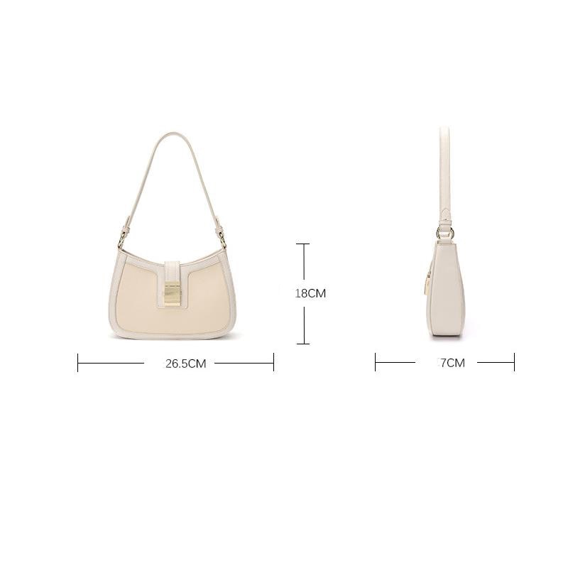 Coolcept Casual PU Leather Sling Handbag Purse Women Elegant Chain Shoulder Crossbody Bag Popular Simple Female Daily Bag