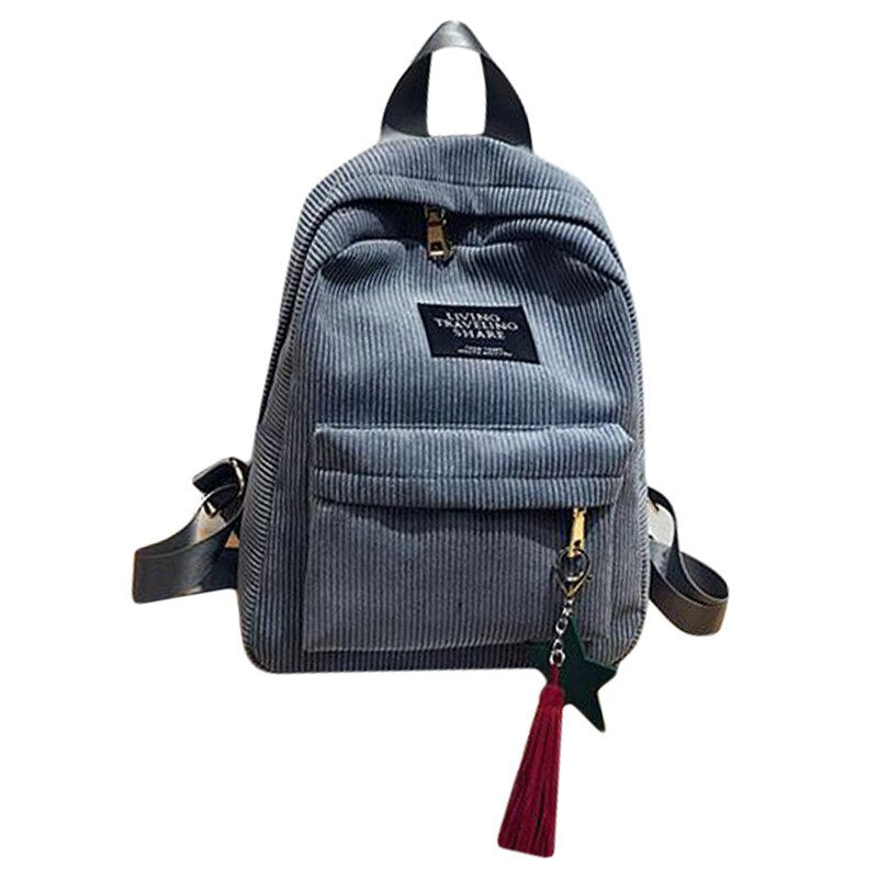 Women Mini Corduroy Backpack Female Eco Simple Canvas Backpacks Ladies Elegant Small Travel Bags Backpack For Teenage Girls