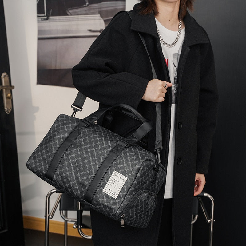 Designer Business Handbags for Men Shoulder Travel Bag Gym Sports Large Capacity Luggage Duffle Bag Men's Overnight Travel Tote