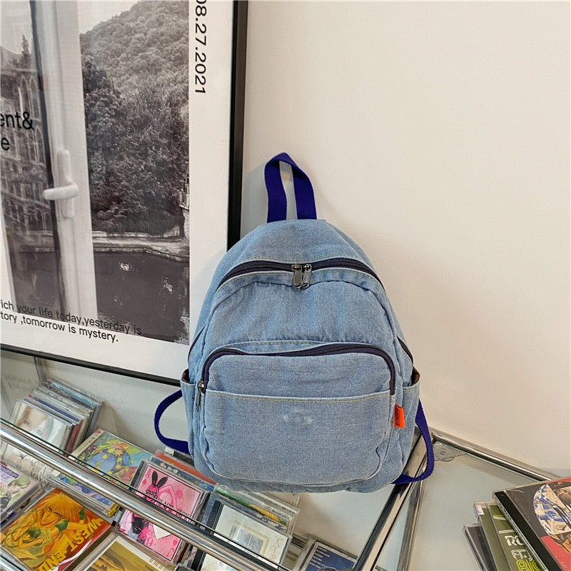 Mara's Dream Casual Large Capacity Denim Women Backpacks High Quality Ladies Daily Travel Bag Teenagers Girls School Schoolbag