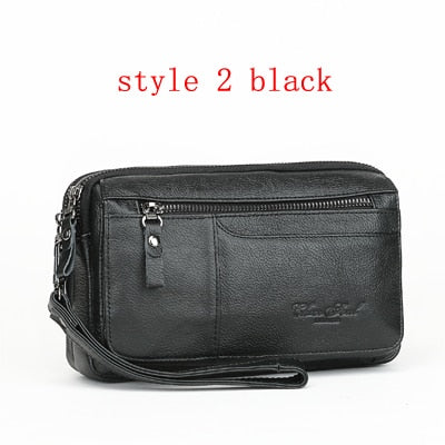 Men's Clutch Bags for men Genuine Leather Handbag Male Long Money Wallets Mobile Phone Pouch man Party Clutch Coin Purse