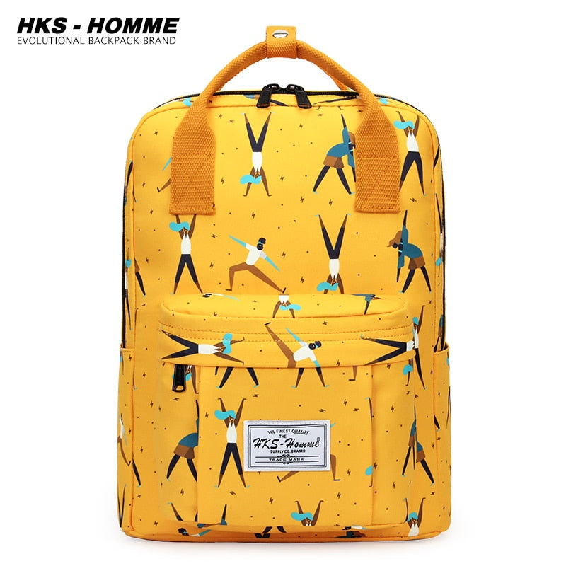 Fashion Women Backpack for School Teenagers Girls Stylish School Bag Ladies Canvas Fabric Backpack Female Bookbag laptopbag