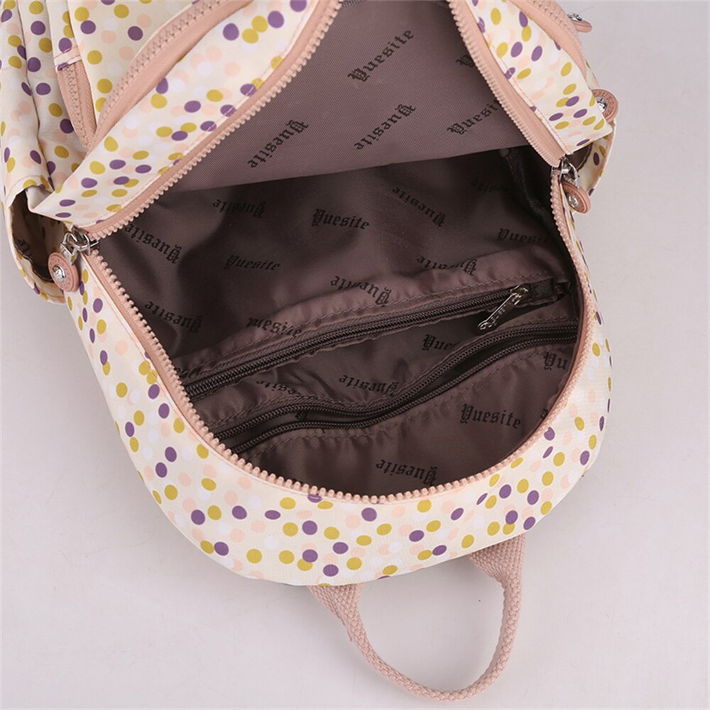 Fashion High Quality Nylon Women's Backpack New Flower Pattern Design Ladies Travel Backpack Shoulder Bag Mochilas De Mujer Sac