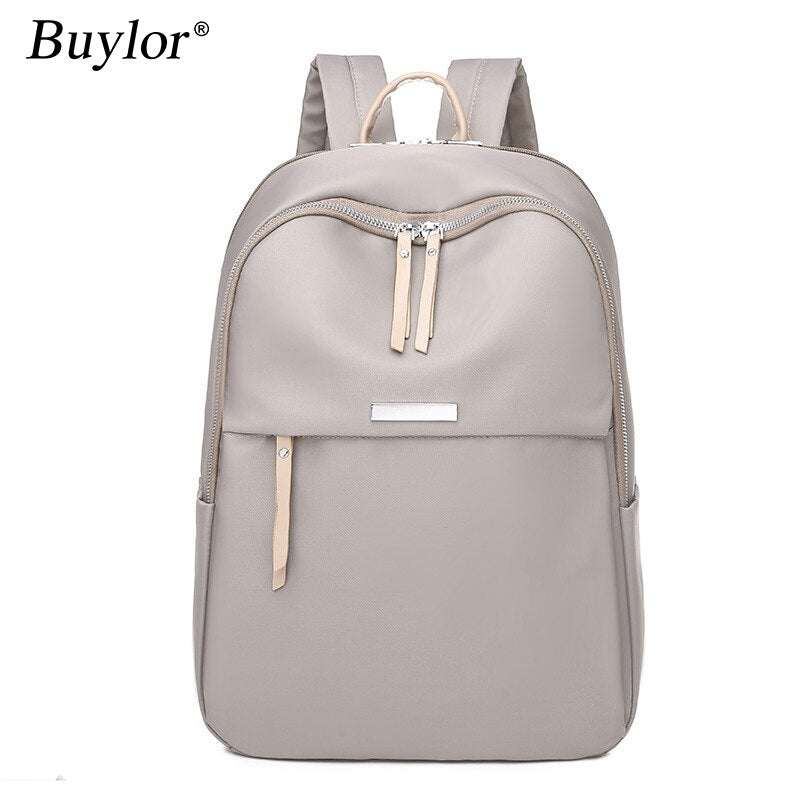 Buylor Oxford Women Backpack Fashion Simple Computer Bag Girls Shoulder School Bag Female Large Capacity Travel Backpack