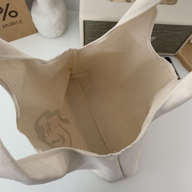 New Fashion Canvas Women Handbag Large Capacity Shoulder Bag Casual Printing Student Bag Shopping Tote Bag Shoulder Bag