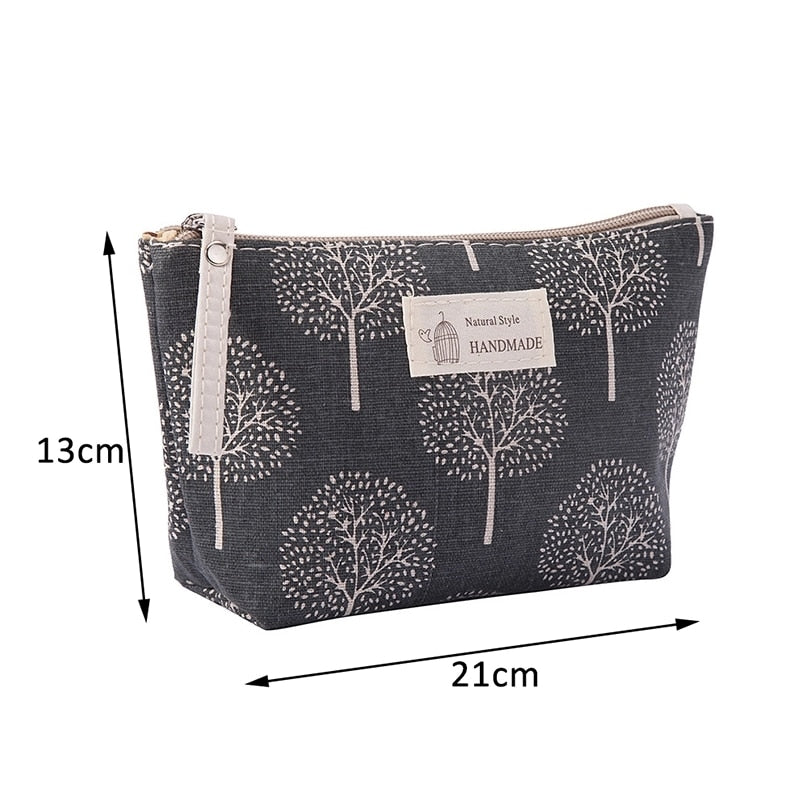 Women Plaid Makeup Bag Fashion Cotton Zipper Pouch Multipurpose for Women Travel Bath Cosmetic Bags Organizer Toiletry Wash Bag