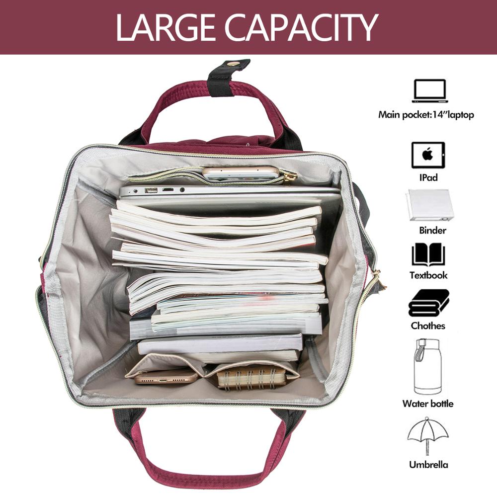 ZOMAKE Casual Hiking Camping Backpack Cute Travel Backpack for Women Girls With Wide Opening