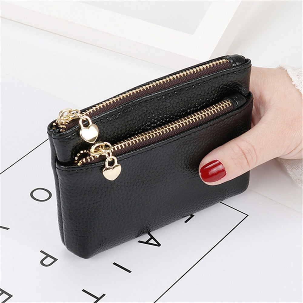 New Leather Coin Purse Women Mini Change Purses Kids Coin Pocket Wallets Key Chain Holder Zipper Pouch Card Holder Wallet