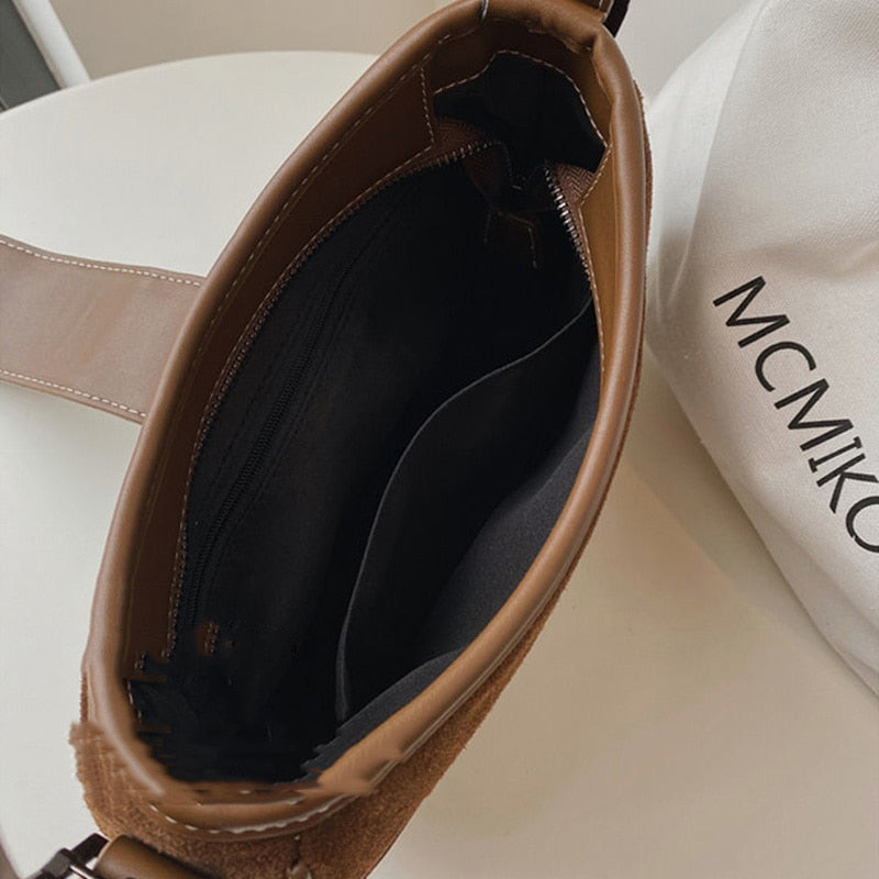 Shoulder Bags Women High Quality Brown Autumn Winter All-match Ladies Luxury Design Zipper Vintage Underarm Korean Ins Handbags