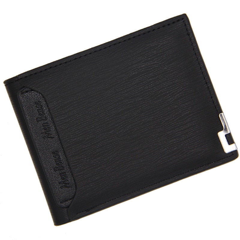 Retro Men's Wallet Business ID Card Holders Purse Small Leather Card Wallets Short Bifold Wallet for Men Slim Purses Male Wallet