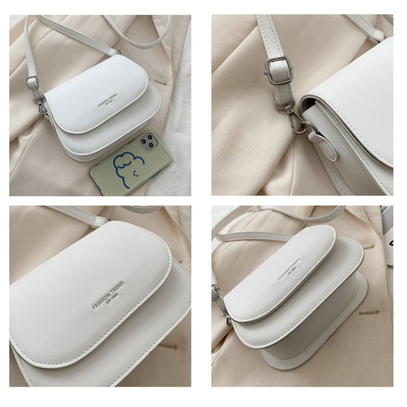 Simple Trend Crossbody Bags for Women Solid Wild Flap Shoulder Bag Lady Designer Small Women's Handbags and Purses New Fashion