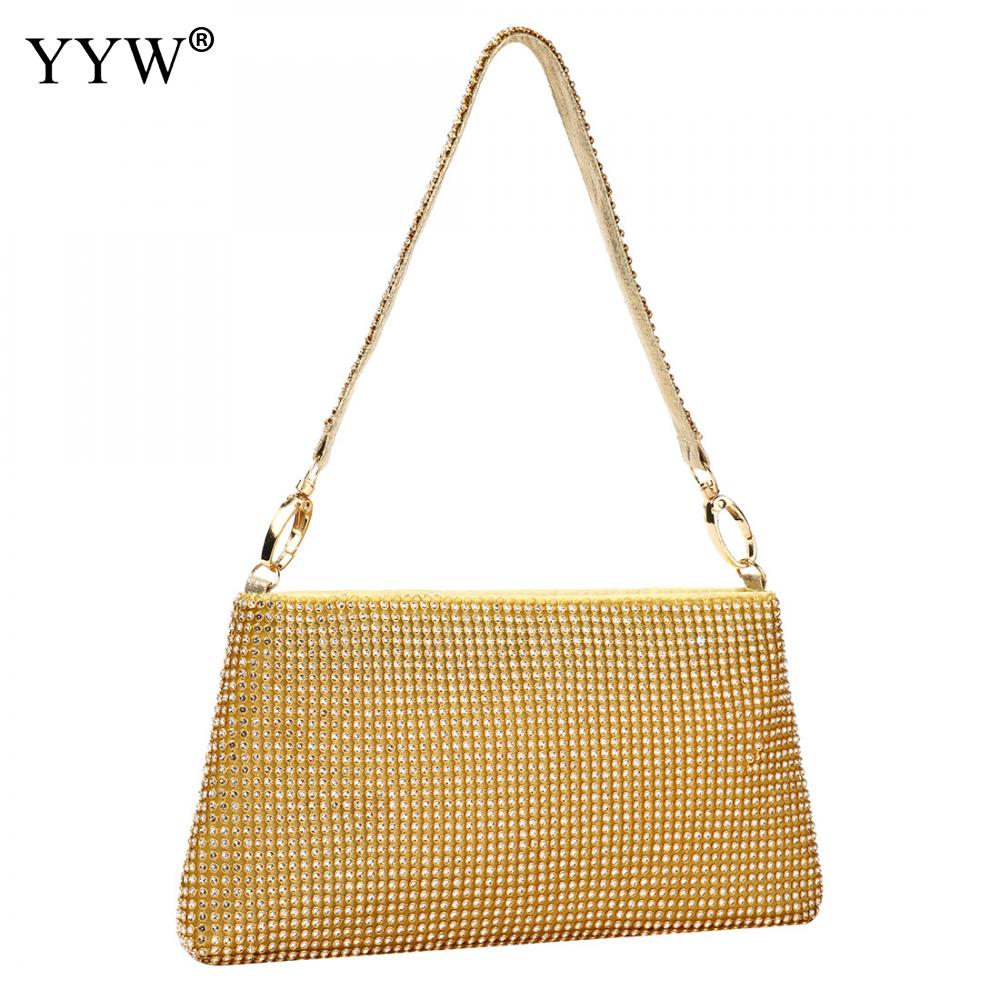 New Rhinestone Underarm Bag Fashionable Versatile Compact And Portable European Style For Woman Daily Wear Or Matching