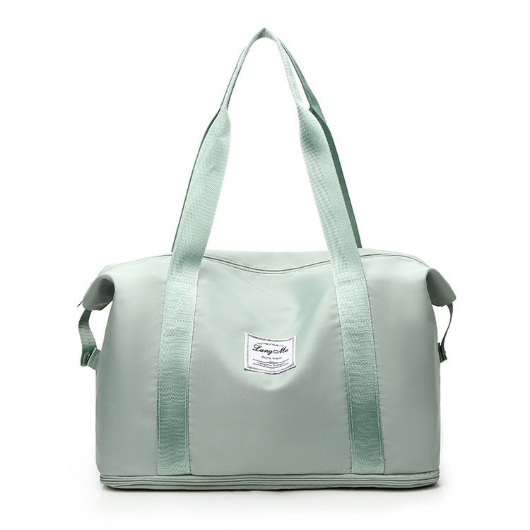 Fashionable Dry And Wet Separation One-Shoulder Carry-On Duffel Bag, Lady Large Capacity Extended Travel Bag