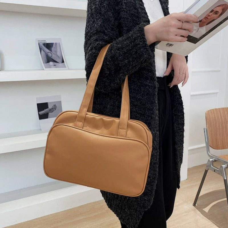 Women's Bag Large Capacity Business PU Leather Shoulder Fashion Simple Travel Ladies Designer Handbags Female Bags For Women