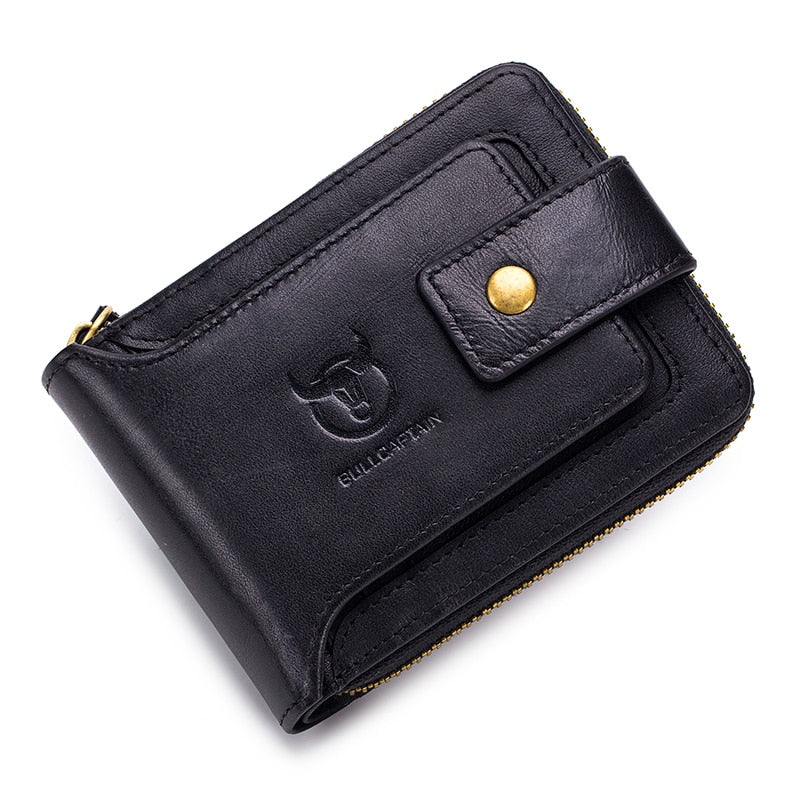 BULLCAPTAIN Brand men's Wallet Genuine Leather Purse Male Rfid Wallet Multifunction Storage Bag Coin Purse Wallet's Card Bags