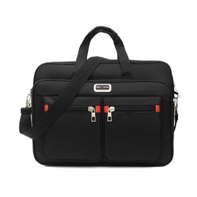 Men's Oxford Cloth Laptop Bag Briefcase Office Lighten Stylish Crossbody Shoulder Travel Cell Phone Computer Zip Pouch Supplies