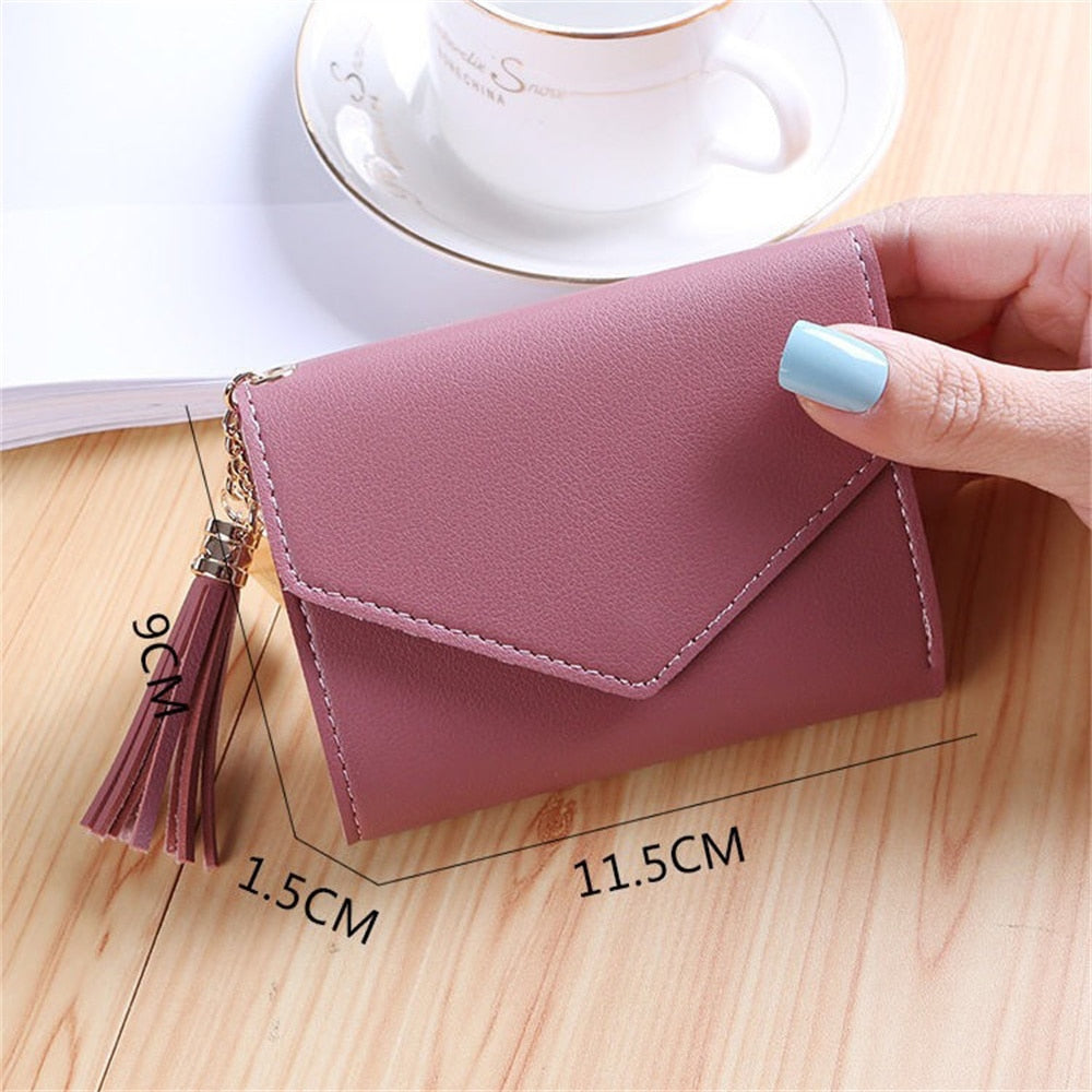 Spring and Summer New Short Hand-held Trend Heart-shaped Pendant Simple Fashion Multi-functional Lychee Pattern Women's Wallet