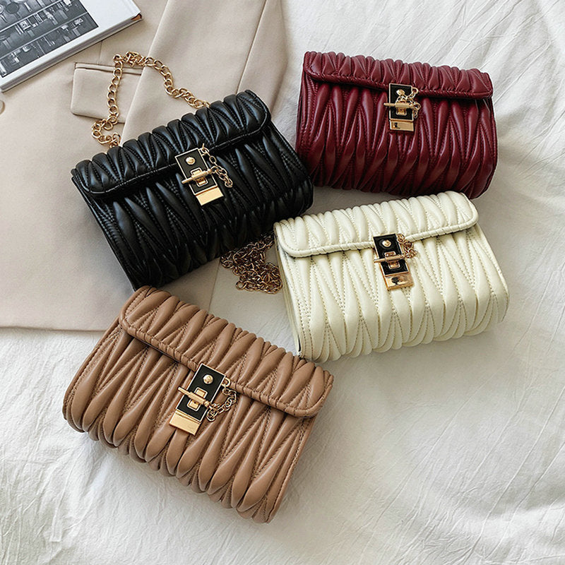 retro chain handbag new fashion high quality PU soft leather women's designer shoulder messenger bag