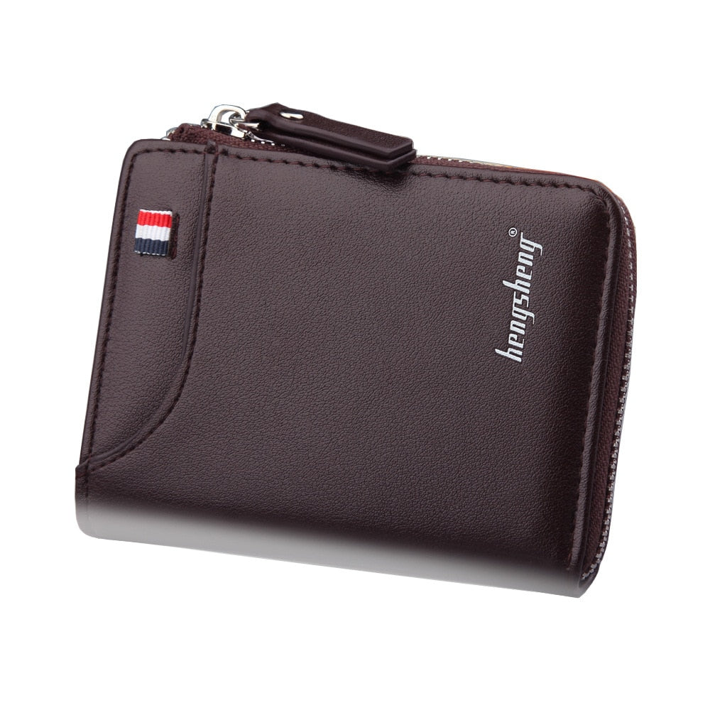 wallet for men short Casual carteras Short Wallets PU Leather Male billetera hombre luxury small Zipper coins bag cartera hombr
