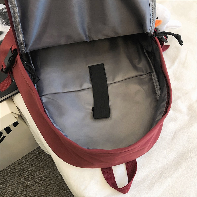 EnoPella Waterproof Men Big Backpack Nylon Business Travel Black Rucksack College School Bag For Teenage Girl Female Mochila