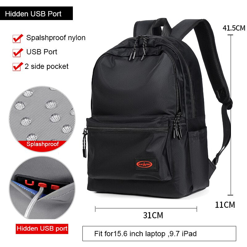 men's New Arrival 14 15 16 inch Male Mochila for Men Fashion Trend School College Casual Bag Simple Travel Student Backpacks