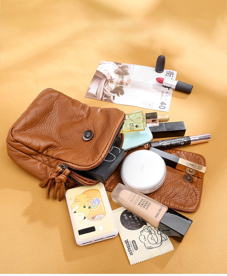 Fashion mini women's designer small shoulder messenger bag pu leather wallet lady phone bag female flip phone bag